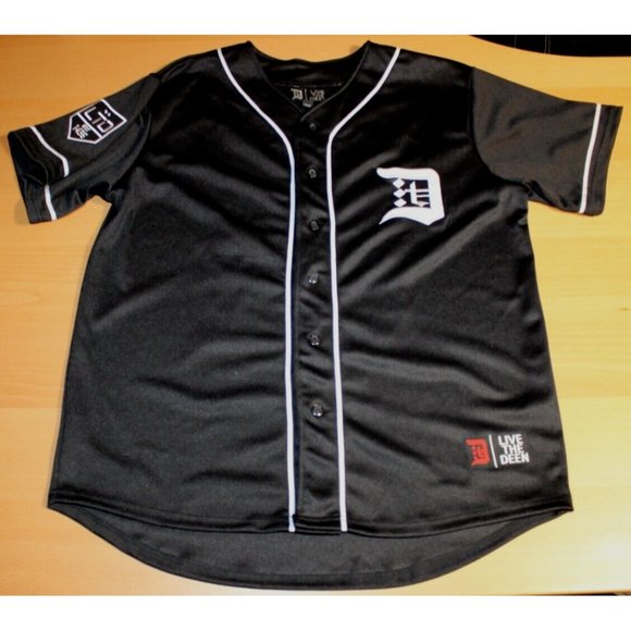 Livethedeen Live the Deen Baseball Button Sewn Jersey Adult Mens Medium Black - Picture 1 of 9
